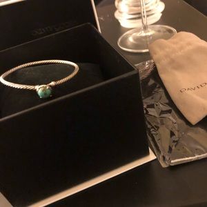 David Yurman Turquoise Cable Buckle Bracelet